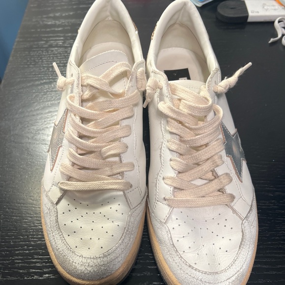 Golden Goose Ballstar Mixed Leather Low-Top Sneakers. Size 39 - Picture 6 of 12
